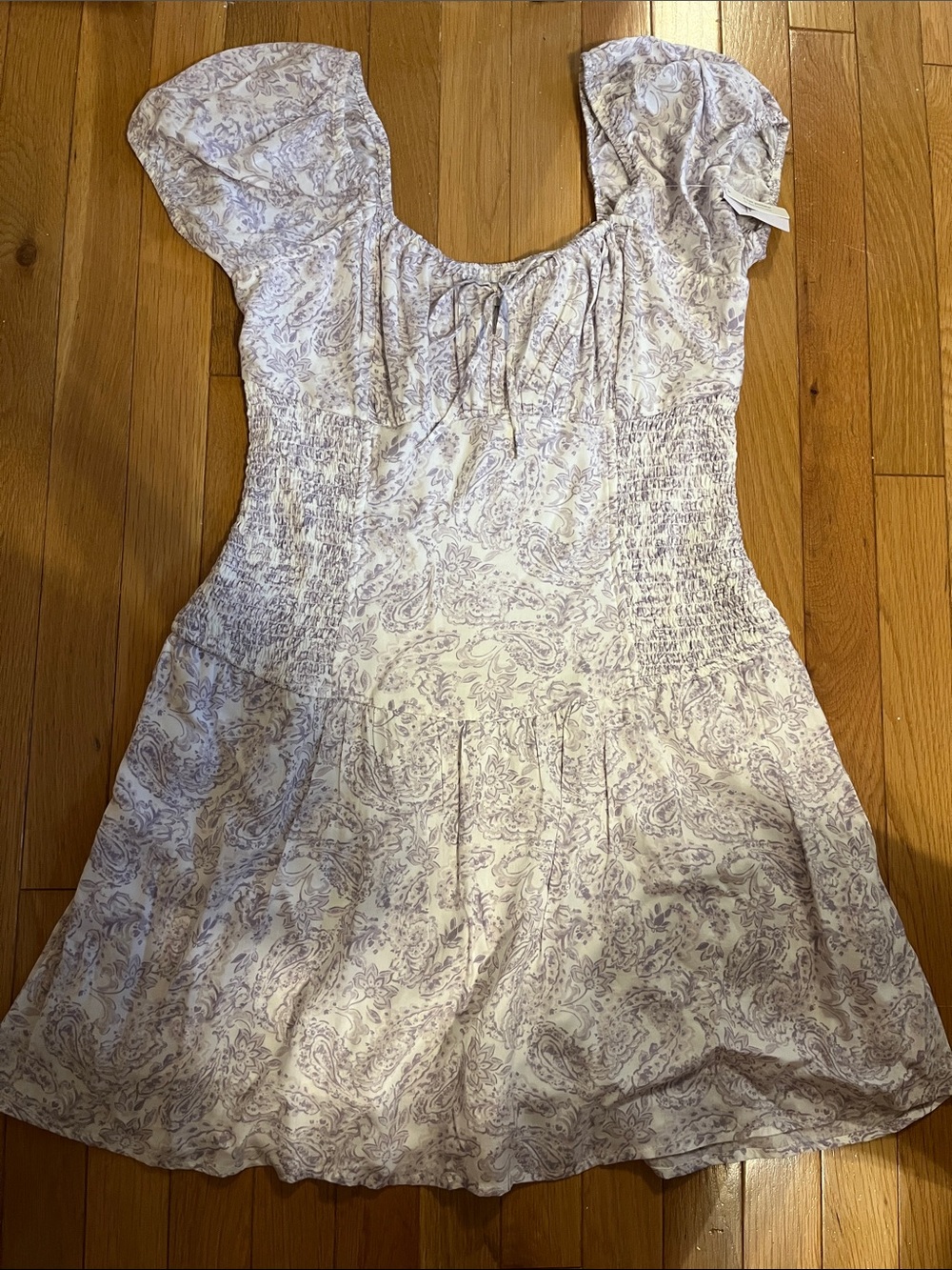 NWT Hollister light purple and white paisley print mini dress with shorts